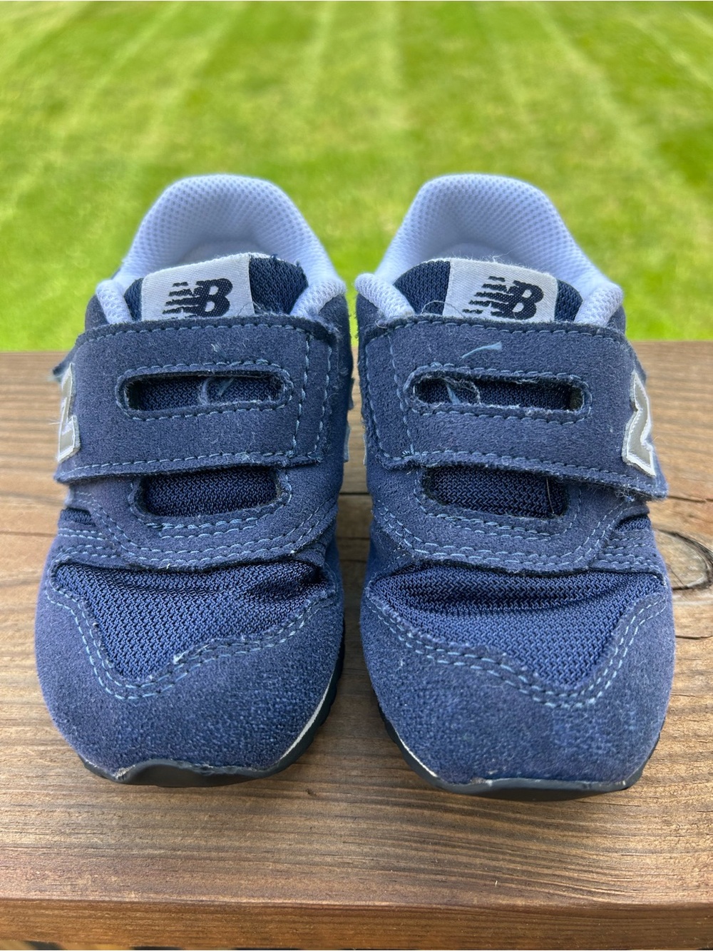 New Balance Kids Navy Hook-and-Loop Athletic Sneakers